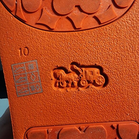 COACH Udele Signature Rubber Slides Fiery Red, Sz 10 B With Box Limited Edition - Picture 4 of 16